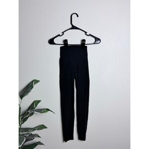 Aerie OFFLINE Real Me 7/8 Leggings Black High Waisted V-Seam XXS